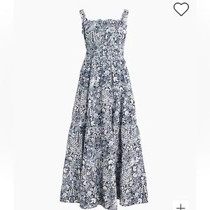 J. Crew NWOT; never worn. Mermaid Pattern Dress. Navy/White